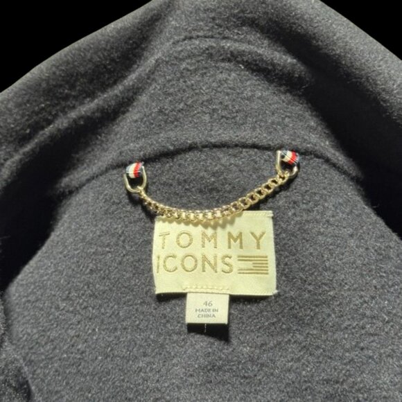 Tommy Hilfiger ICONS Wool Blend Navy Silver Crest Buttons Shacket Jacket (SZ 46) - Picture 16 of 16